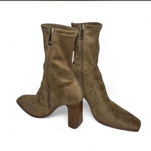 Zara Brown Suede Heeled Boots